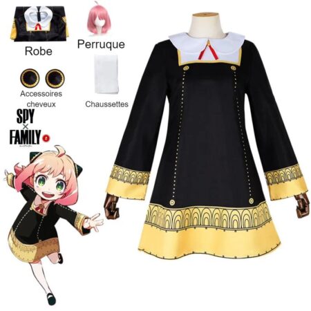Cosplay Anya Forger - SPY x FAMILY avec le costume et la perruque