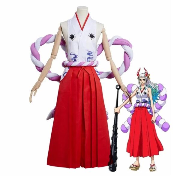 photo du costume du Cosplay Yamato - One Piece vue de l'avant avec le personnage représenté