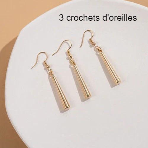 Crochet d'oreille 3 pièces